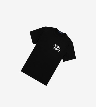 Fred Perry Raised Grafika Tricko Panske Čierne | 712439DLP