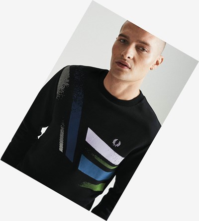 Fred Perry Reissues Abstract Grafika Mikiny Panske Čierne | 236571WQX