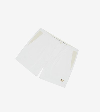 Fred Perry Reissues Bavlnene Sortky Panske Biele | 825739KBE
