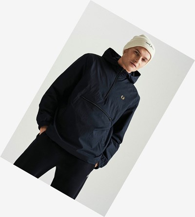 Fred Perry Reissues Half Zip S Kapucňou Cagoule Bundy Panske Námornícka Modrá | 614375FXW