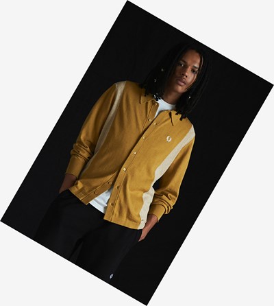 Fred Perry Reissues Knitted Towelling Shirt Pleteniny Panske Zlate | 209873GHF