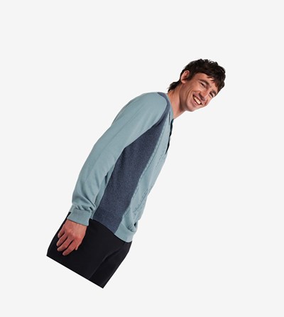 Fred Perry Reissues Panelled Cable Knit Shirt Pleteniny Panske Siva Modre | 534892ONT