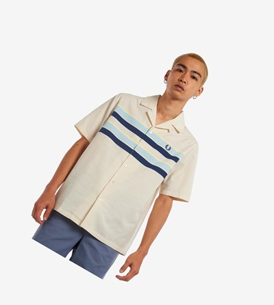 Fred Perry Reissues Striped Beach Kosele Panske Béžové | 475206VHN