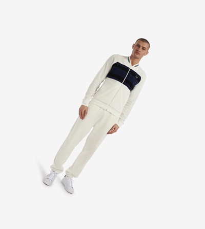 Fred Perry Reissues Towelling Bomber Jacket Sportove Bundy Panske Biele | 856023NAC