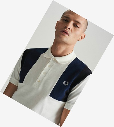 Fred Perry Reissues Towelling Panel Polokosele Panske Biele | 940728QFU