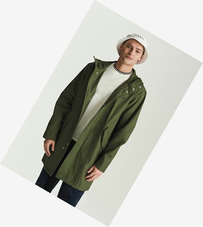 Fred Perry Shell Parka Bundy Panske Zelene | 817920OAG