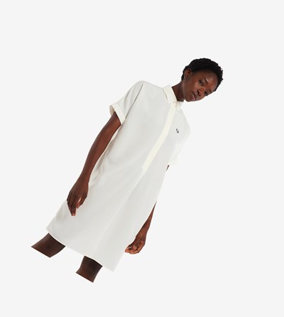 Fred Perry Shirt Saty Damske Biele | 780251XOG