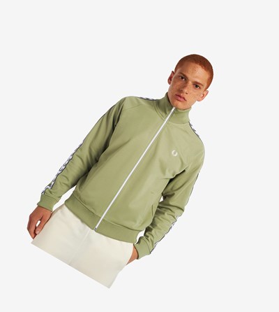 Fred Perry Taped Sportove Bundy Panske Olivovo Zelená Zelene | 590812QYE