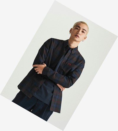 Fred Perry Tartan Kosele Panske Námornícka Modrá | 829467ZMA