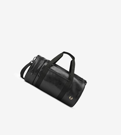 Fred Perry Tonal PU Barrel Bag Tasky Damske Čierne | 254961JBZ