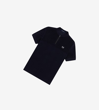 Fred Perry Towelling Panel Polokosele Panske Námornícka Modrá | 305648RCI