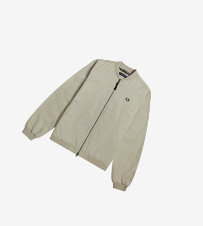 Fred Perry Twill Bomber Jacket Bundy Panske Siva | 537402VSE