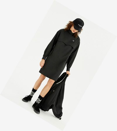 Fred Perry Yoke Detail Saty Damske Čierne | 870135MUZ