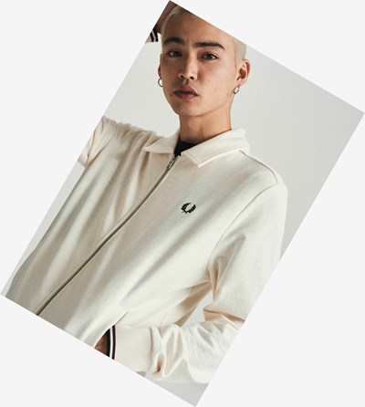 Fred Perry Zip Through Mikiny Panske Béžové | 954203GND